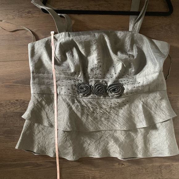 Silver Two Piece Special Occasion Top - Picture 8 of 8